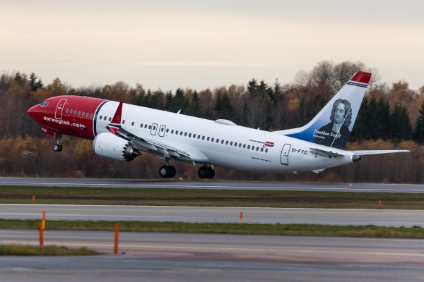 Norwegianin Boeing 737 MAX 8.